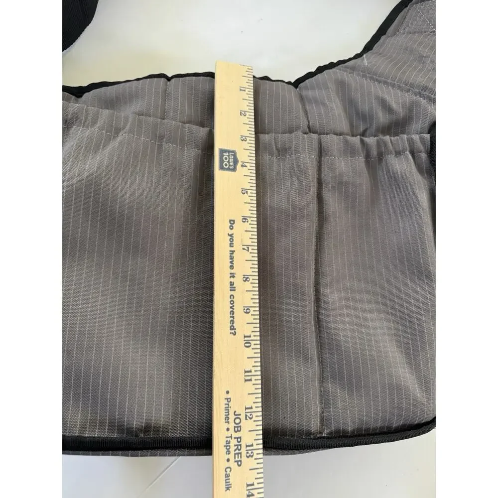 Diaper Dude Diaper Bag Crossbody Adjustable Shoulder Strap Messenger Bag Gray